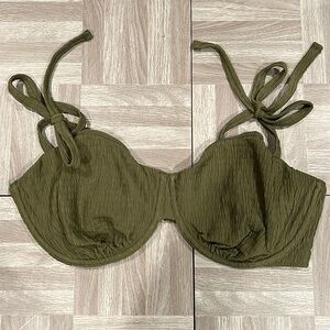Curve love tie strap bikini top